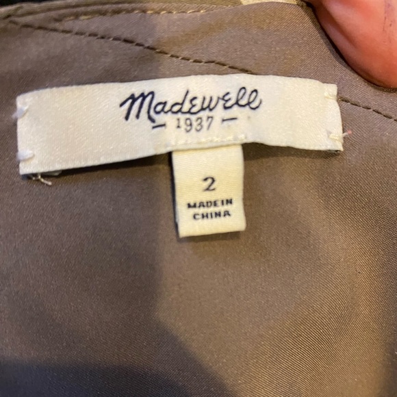 Madewell Polka Dot Midi Dress in Brown and White - Picture 2 of 10